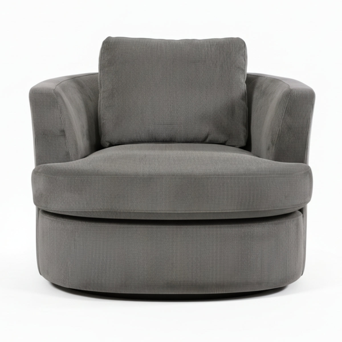 Charlie Swivel Rotating Arm Chair Occasional Accent Grey