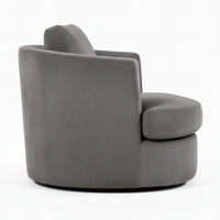 Charlie Swivel Rotating Arm Chair Occasional Accent Grey