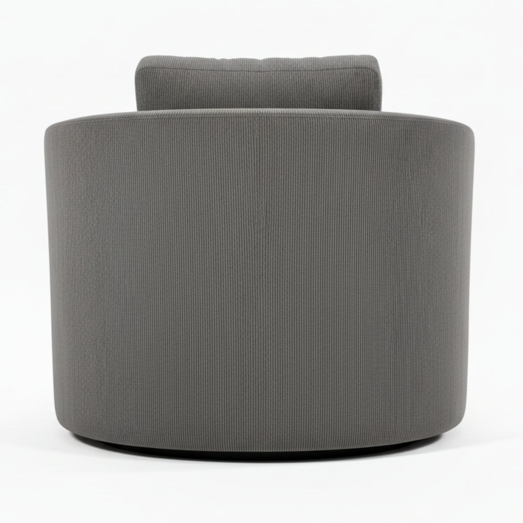 Charlie Swivel Rotating Arm Chair Occasional Accent Grey