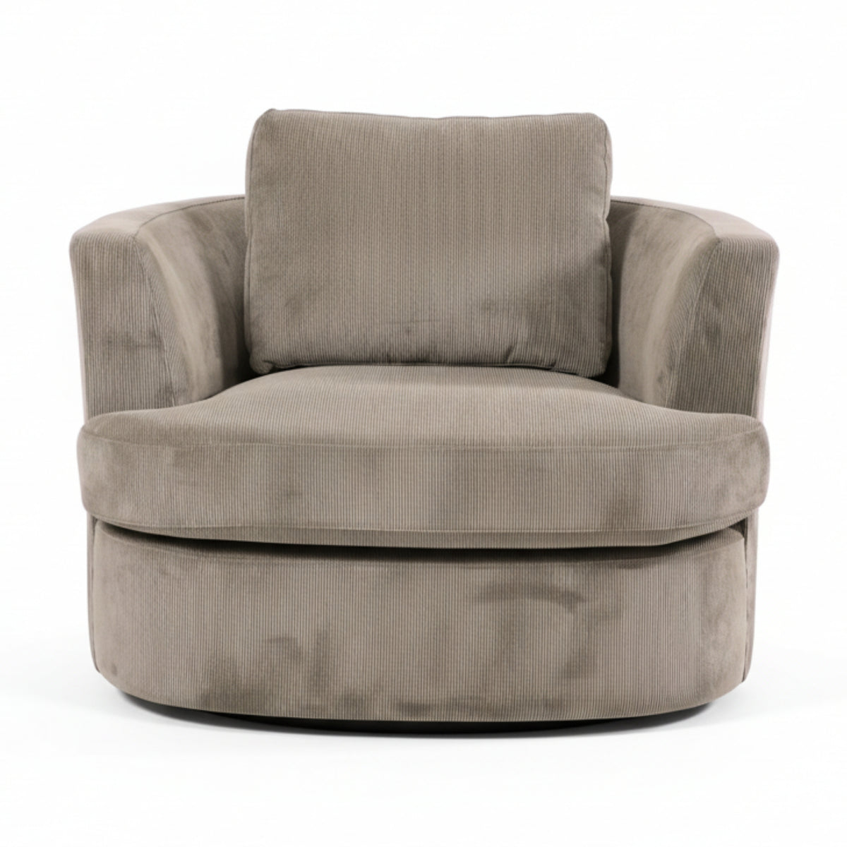Charlie Swivel Rotating Arm Chair Occasional Accent Oat Grey
