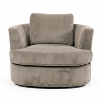 Charlie Swivel Rotating Arm Chair Occasional Accent Oat Grey