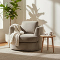 Charlie Swivel Rotating Arm Chair Occasional Accent Oat Grey