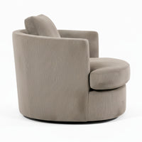 Charlie Swivel Rotating Arm Chair Occasional Accent Oat Grey
