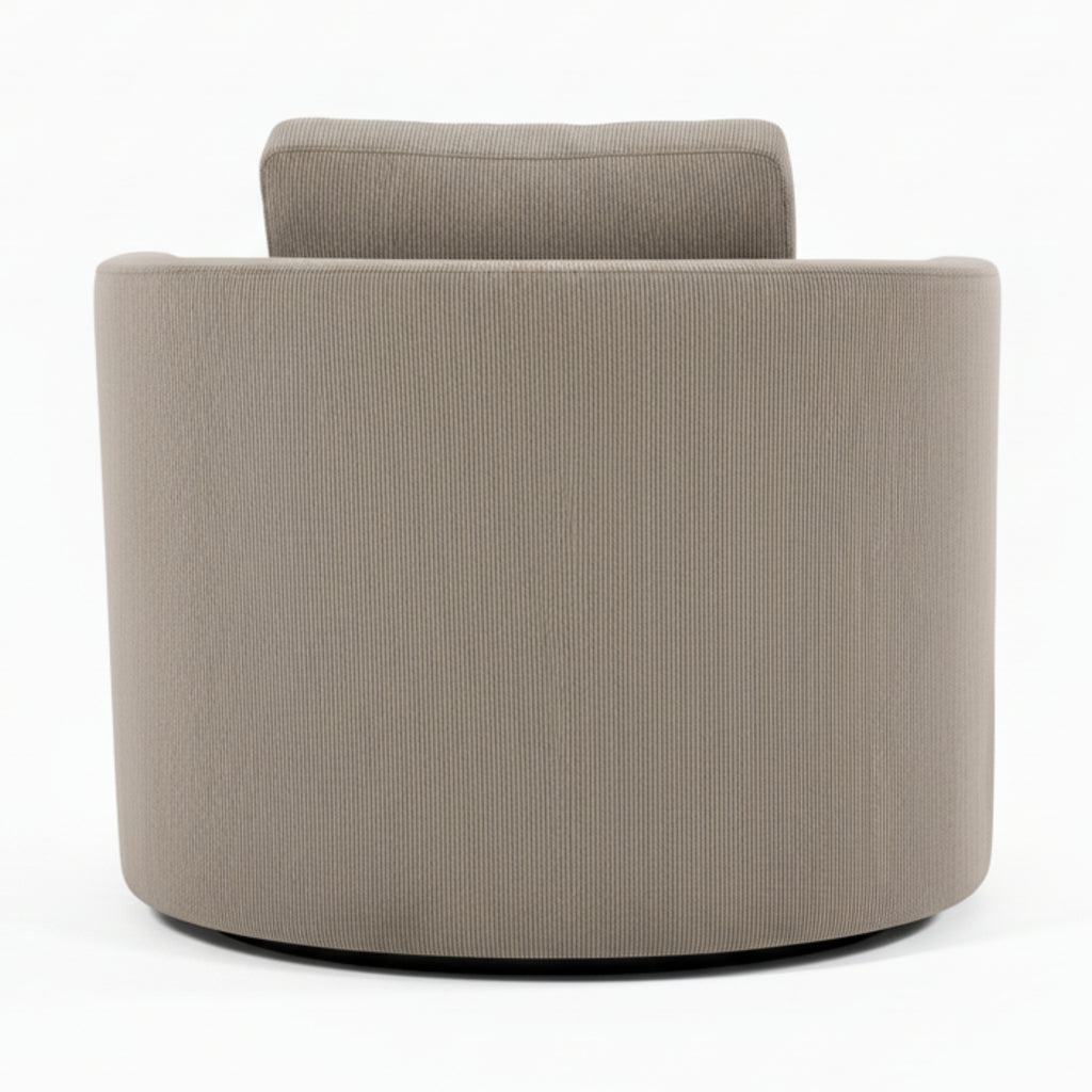 Charlie Swivel Rotating Arm Chair Occasional Accent Oat Grey