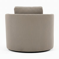 Charlie Swivel Rotating Arm Chair Occasional Accent Oat Grey