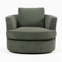 Charlie Swivel Rotating Arm Chair Occasional Accent Olive Green