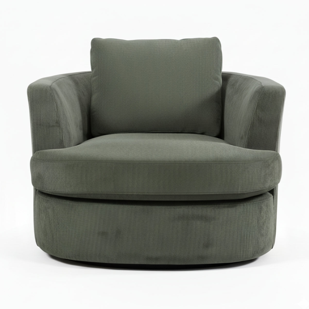 Charlie Swivel Rotating Arm Chair Occasional Accent Olive Green