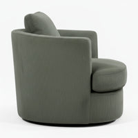 Charlie Swivel Rotating Arm Chair Occasional Accent Olive Green
