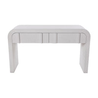 Chloe Channel 140cm Console Table Ivory and White Oak