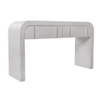 Chloe Channel 140cm Console Table Ivory and White Oak