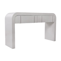 Chloe Channel 140cm Console Table Ivory and White Oak