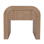 Chloe Channel Bedside Table Natural Oak