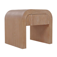 Chloe Channel Bedside Table Natural Oak