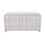 Chloe Channel Dresser Chest of 6 Drawers Ivory and White Oak