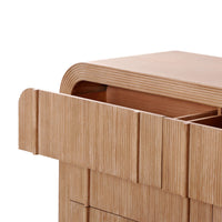 Chloe Channel Dresser Chest of 6 Drawers Natural Oak