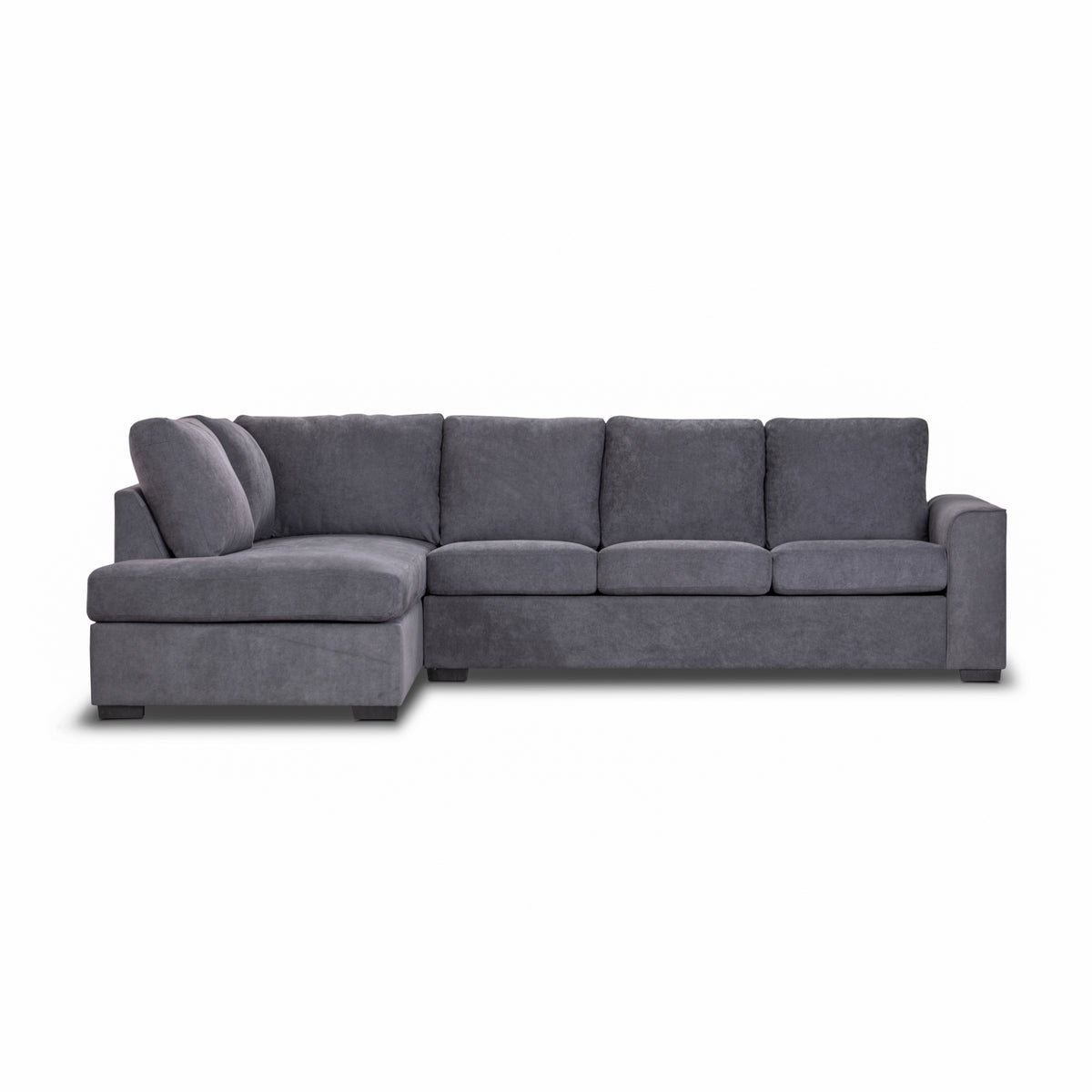 Christo 3 Seater Sofa Bed LHF Chaise Lounge Dark Grey