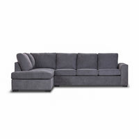 Christo 3 Seater Sofa Bed LHF Chaise Lounge Dark Grey