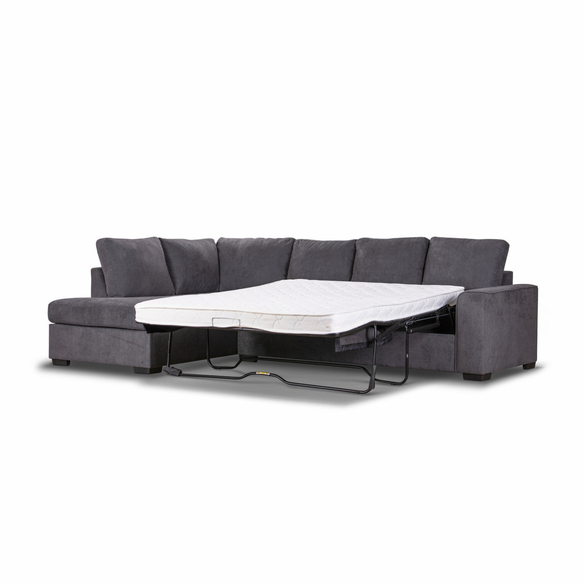 Christo 3 Seater Sofa Bed LHF Chaise Lounge Dark Grey