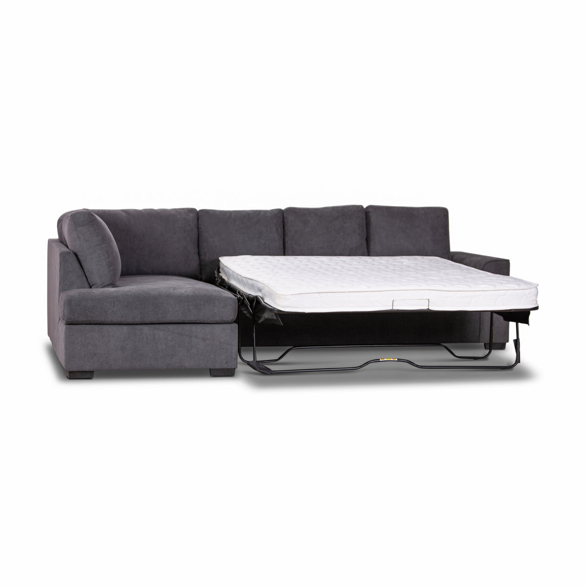 Christo 3 Seater Sofa Bed LHF Chaise Lounge Dark Grey