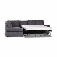 Christo 3 Seater Sofa Bed LHF Chaise Lounge Dark Grey