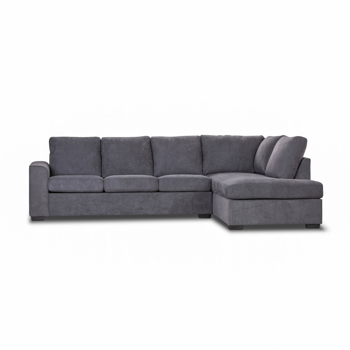 Christo 3 Seater Sofa Bed RHF Chaise Lounge Dark Grey