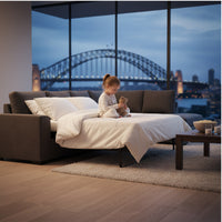 Christo 3 Seater Sofa Bed RHF Chaise Lounge Dark Grey