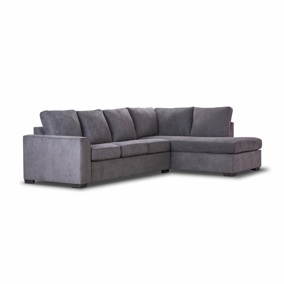 Christo 3 Seater Sofa Bed RHF Chaise Lounge Dark Grey