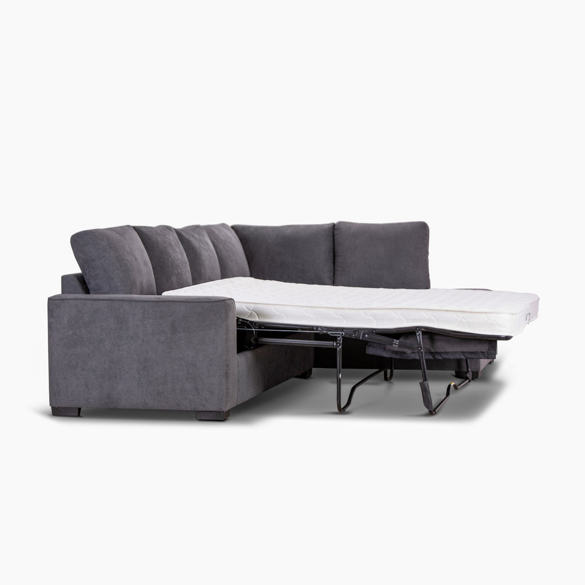 Christo 3 Seater Sofa Bed RHF Chaise Lounge Dark Grey