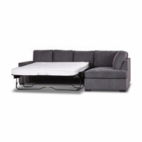 Christo 3 Seater Sofa Bed RHF Chaise Lounge Dark Grey