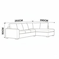 Christo 3 Seater Sofa Bed RHF Chaise Lounge Dark Grey