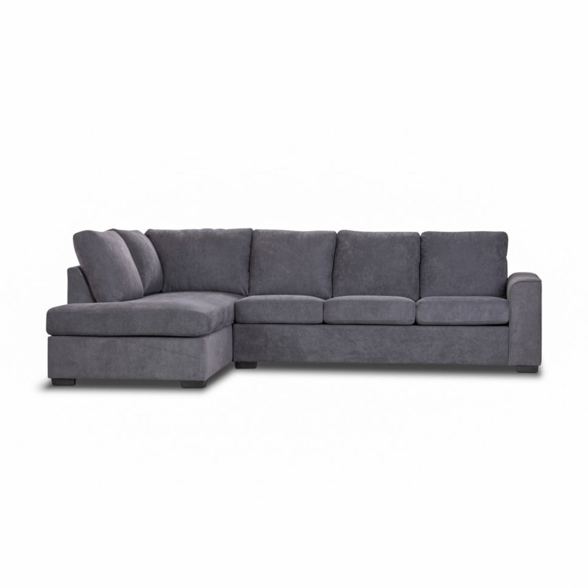 Christo 3 Seater Sofa LHF Chaise Lounge Dark Grey