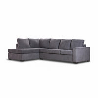 Christo 3 Seater Sofa LHF Chaise Lounge Dark Grey