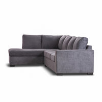 Christo 3 Seater Sofa LHF Chaise Lounge Dark Grey