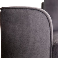 Christo 3 Seater Sofa LHF Chaise Lounge Dark Grey