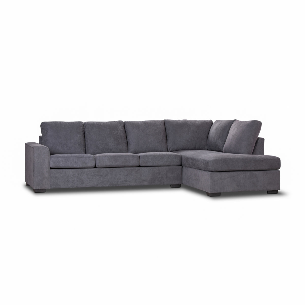 Christo 3 Seater Sofa RHF Chaise Lounge Dark Grey