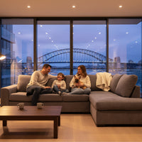 Christo 3 Seater Sofa RHF Chaise Lounge Dark Grey