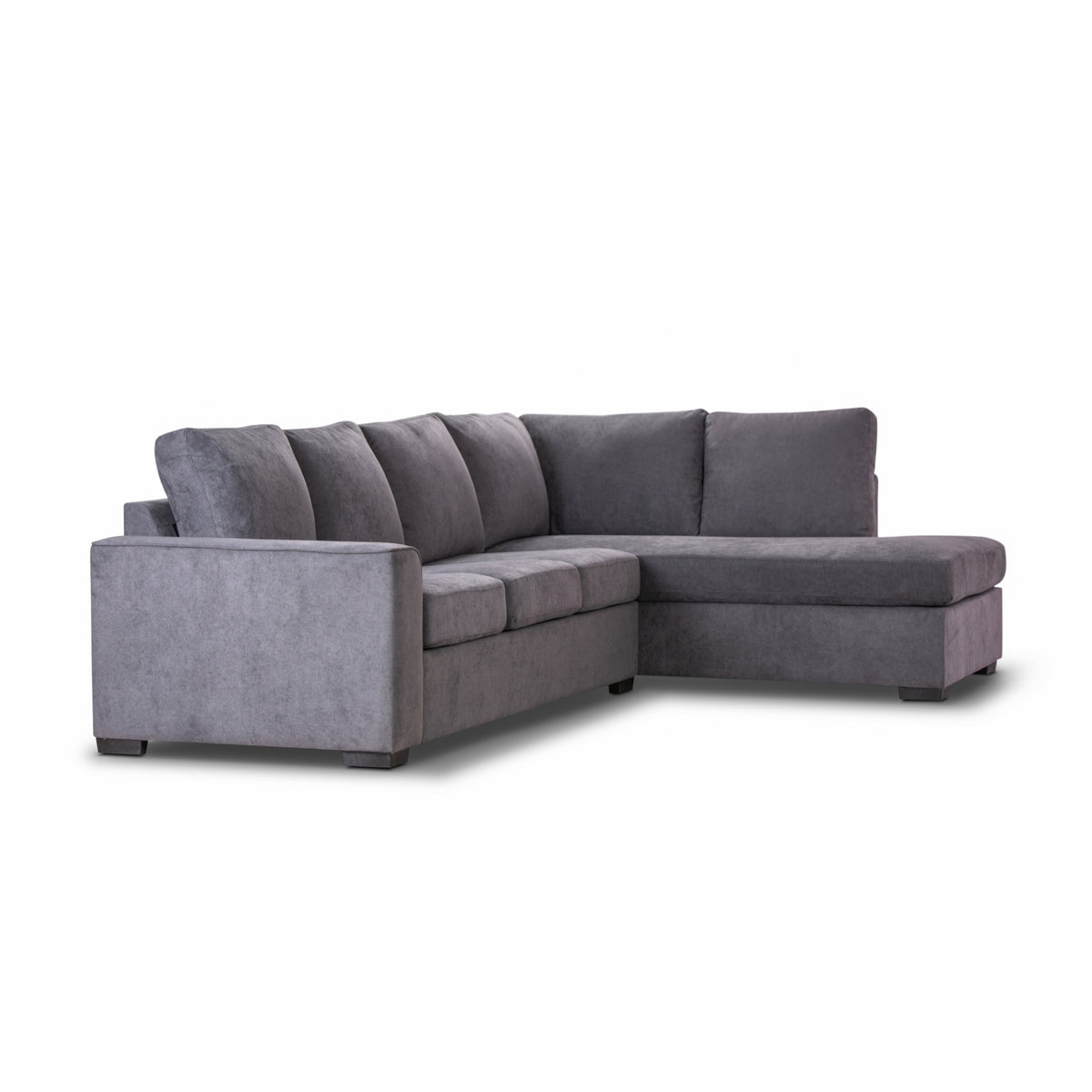 Christo 3 Seater Sofa RHF Chaise Lounge Dark Grey