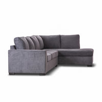Christo 3 Seater Sofa RHF Chaise Lounge Dark Grey