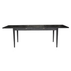 Claire Dining Table Extendable 170-230cm Solid Oak Wood Furniture - Black