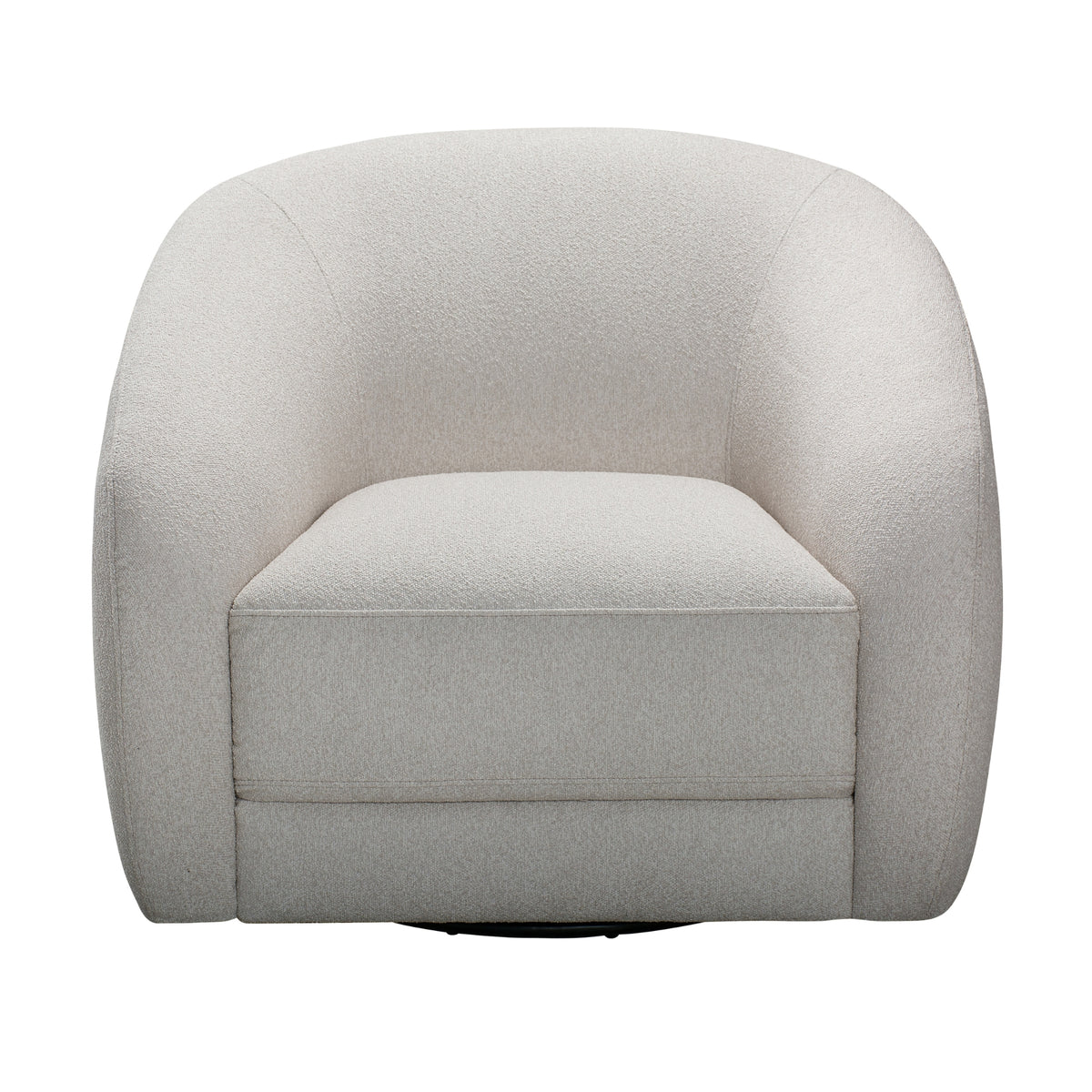 Cleopatra 1 Seater Swivel Fabric Sofa Lounge Linen Grey