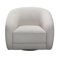 Cleopatra 1 Seater Swivel Fabric Sofa Lounge Linen Grey