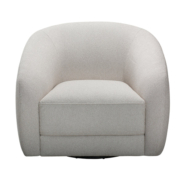 Cleopatra 1 Seater Swivel Fabric Sofa Lounge Linen Grey