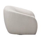 Cleopatra 1 Seater Swivel Fabric Sofa Lounge Linen Grey