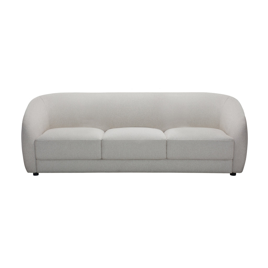 Cleopatra 3 Seater Fabric Sofa Lounge Linen Grey