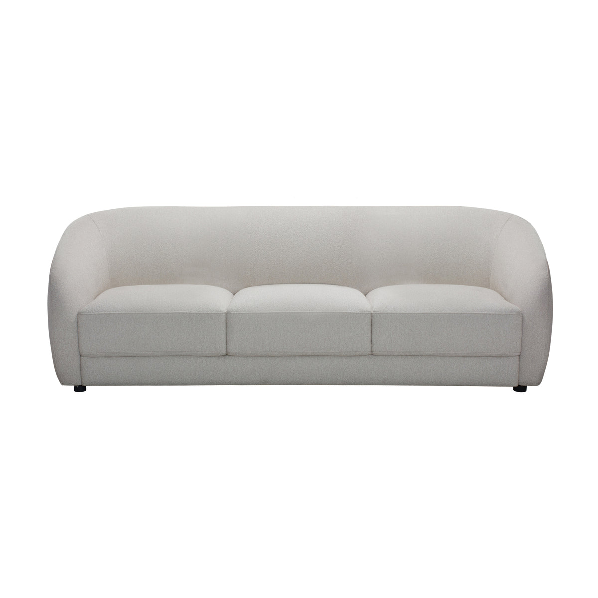 Cleopatra 3 Seater Fabric Sofa Lounge Linen Grey