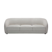 Cleopatra 3 Seater Fabric Sofa Lounge Linen Grey