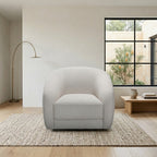 Cleopatra 1 Seater Swivel Fabric Sofa Lounge Linen Grey