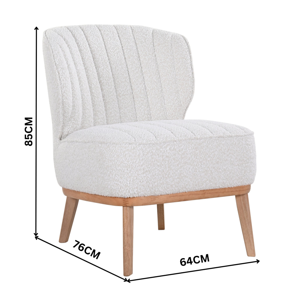Clive Occasional Fabric Chair Beige