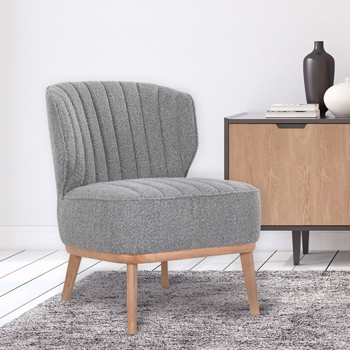 Clive Occasional Fabric Chair Grey