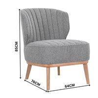 Clive Occasional Fabric Chair Grey